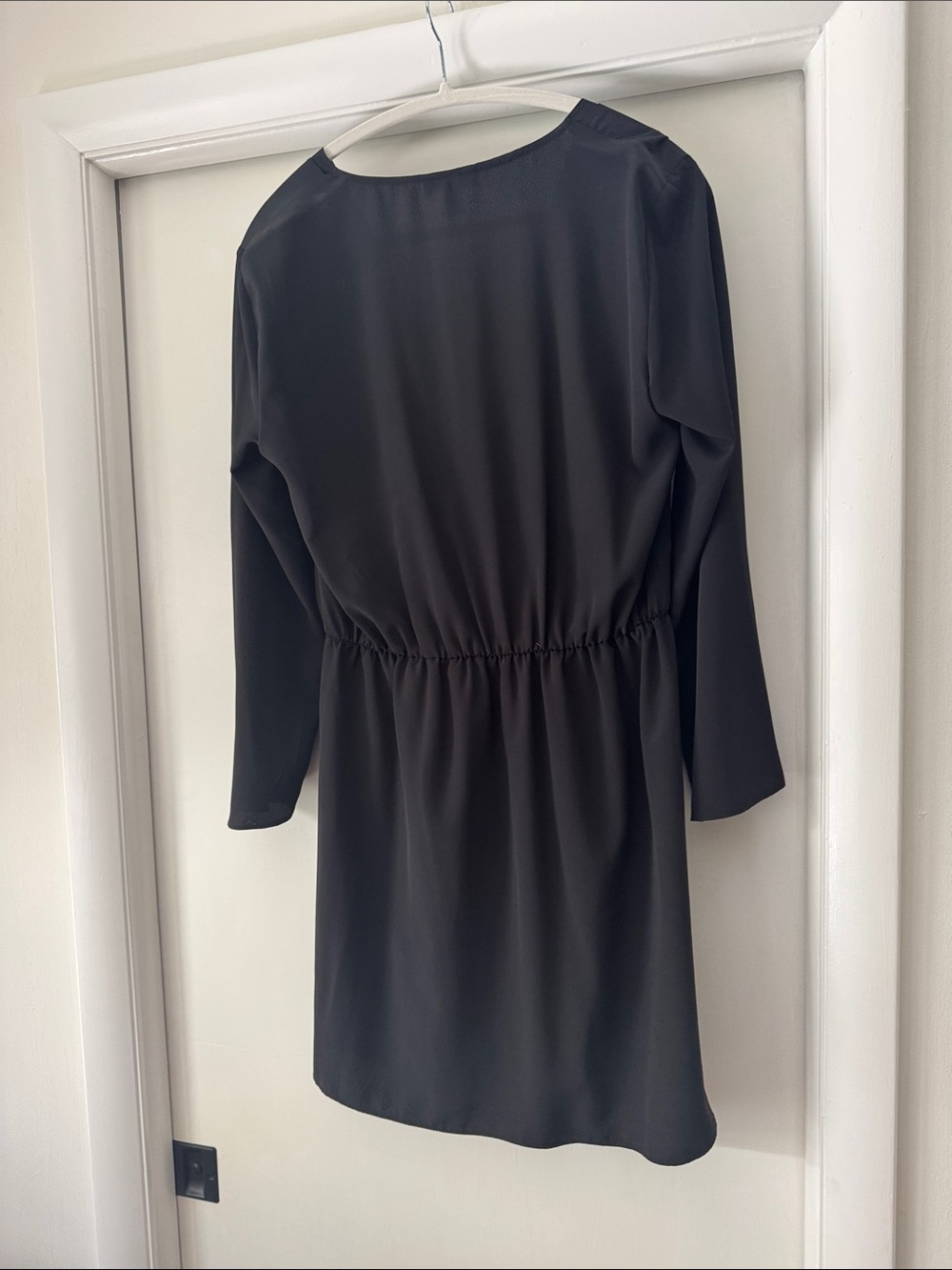Topshop Black Tie-Front Long Sleeve Dress - Picture 5 of 5